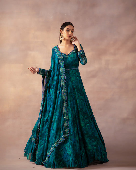 The Emerald Hued Anarkali