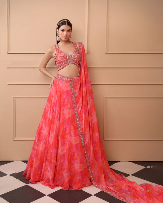 The Coralista Lehenga