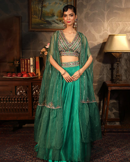 The Emerald Lehenga