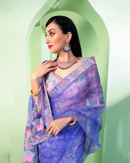 The Periwinkle Saree