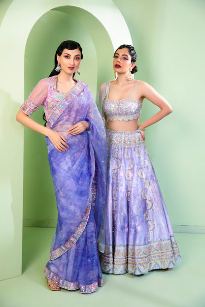 The Periwinkle Saree